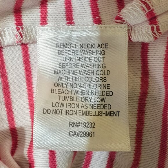 NWT Alfred Dunner Ladies Pink and Red & White Striped Long Sleeve Top, XL - Picture 10 of 11